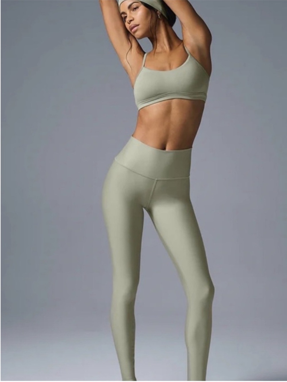 Alo Yoga Airlift High Rise Leggings Limestone 28" Sz S 4-6 W51314R